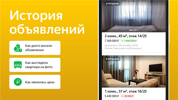 Недвижимость яндекс история объявлений в доме